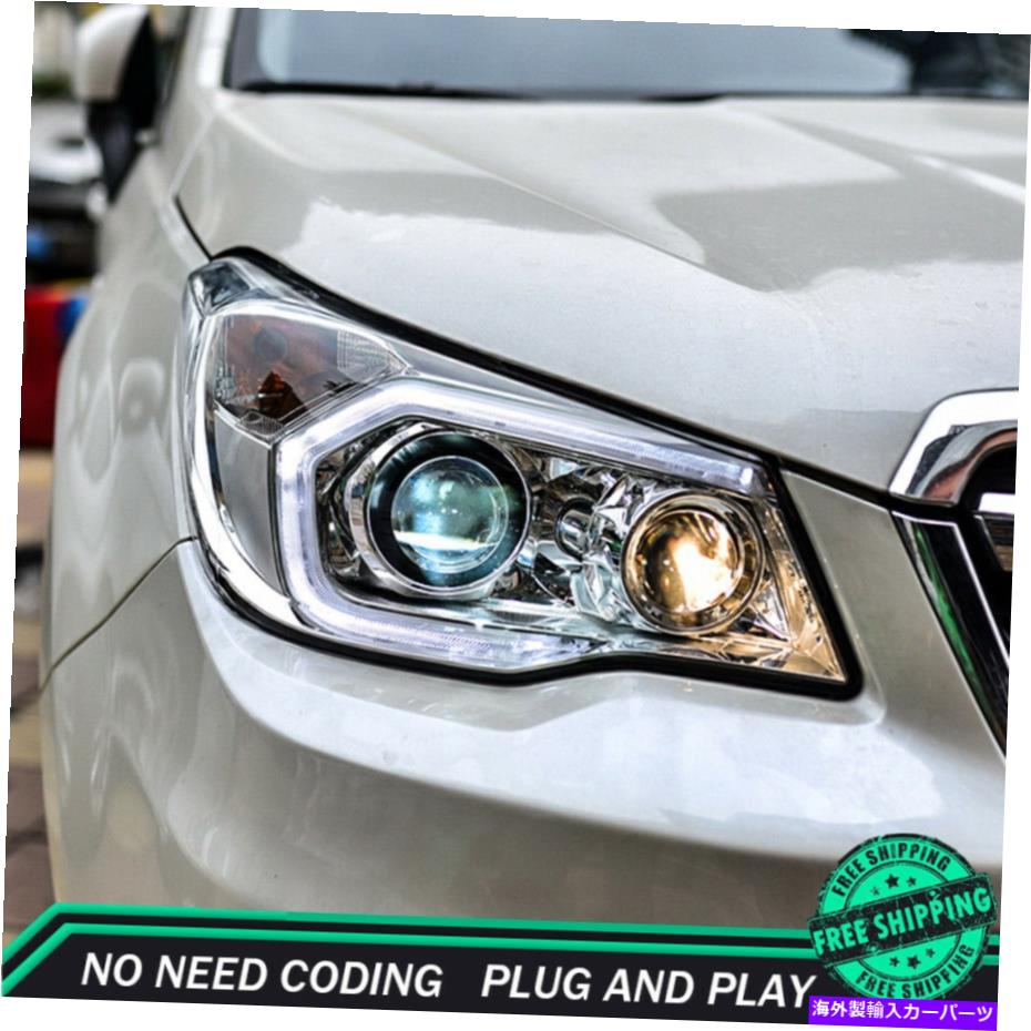 USヘッドライト Subaru ForesterヘッドライトアセンブリHIDキセノンビームプロジェクターLED DRL 14-18 For Subaru Forester Headlight Assemblies HID Xenon Beam Projector LED DRL 14-18【並行輸入品】