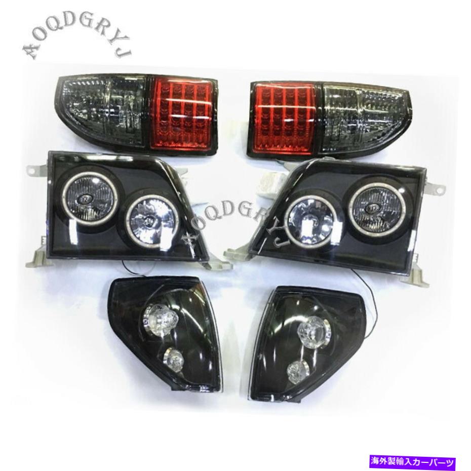 USヘッドライト Black Headlight Taillightの交換Kit 1997-2002 Toyota Prado 90 6PCS Black Headlight taillight replacement kit 1997-2002 Fit For Toyota Prado 90 6pcs【並行輸入品】