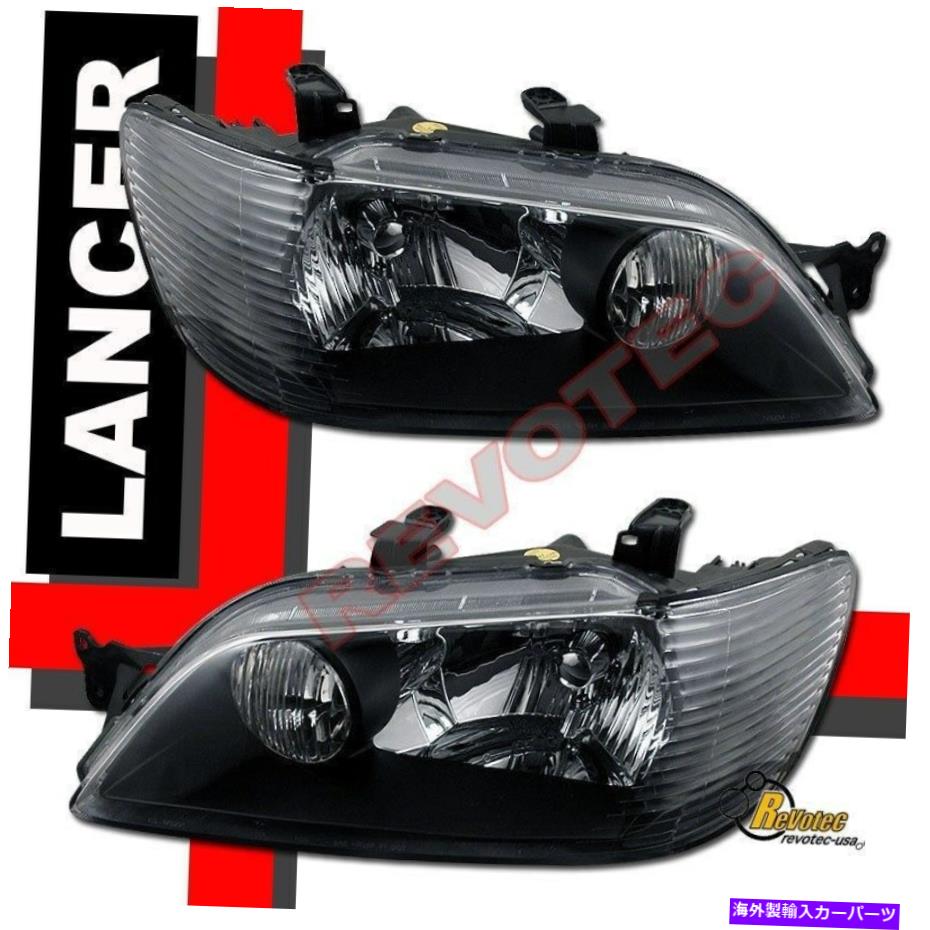 USヘッドライト 2002-2003三菱ランサーLS ES OZブラックヘッドライト1ペア 2002-2003 Mitsubishi Lancer LS ES OZ Black Headlights 1 Pair【並行輸入品】｜Us Custom Parts Shop USDM