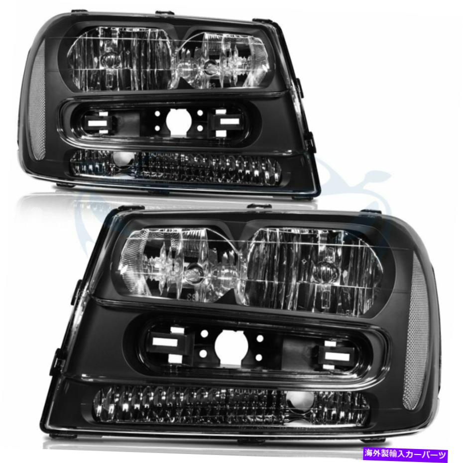 USヘッドライト 2002-2009シボレーシボレートレイルブレージャヘッドライトアセンブリペアセットのヘッドランプ Headlamps For 2002-2009 Chevy Chevrolet Trailblazer Headlight Assembly Pair Set【並行輸入品】