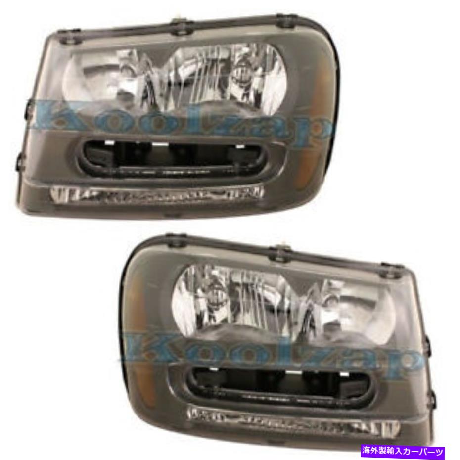 USヘッドライト 02-09 TRAILBLAZERヘッドライトヘッドランプヘッドライトランプ左右サイドセットペア 02-09 Trailblazer Headlight Headlamp Head Light Lamp Left & Right Side Set PAIR【並行輸入品】