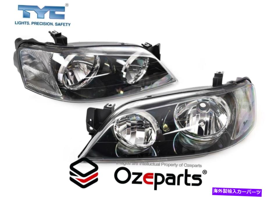 USヘッドライト Ford Falcon BA BFシリーズ1 XT 02~06用TYCセットペアLH + RHヘッドライトランプブラック TYC Set Pair LH+RH Head Light Lamp Black For Ford Falcon BA BF Series 1 XT 02~06【並行輸入品】