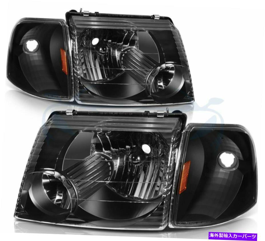 USヘッドライト 2001~2005フォードエクスプローラヘッドライトアセンブリヘッドランプ交換黒部品 For 2001-2005 Ford Explorer Headlight Assembly Headlamps Replacement Black Parts【並行輸入品】