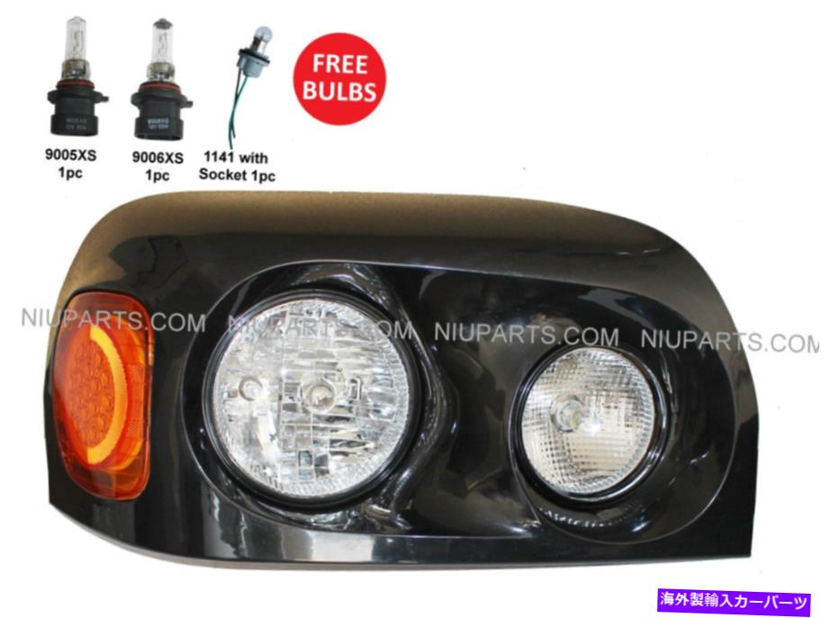 USヘッドライト LEDコーナーランプRH付きヘッドライトブラック(フィット:2004-2015 FreightLiner Century) Headlight Black with LED Corner Lamp RH (Fit: 2004-2015 Freightliner Century )【並行輸入品】