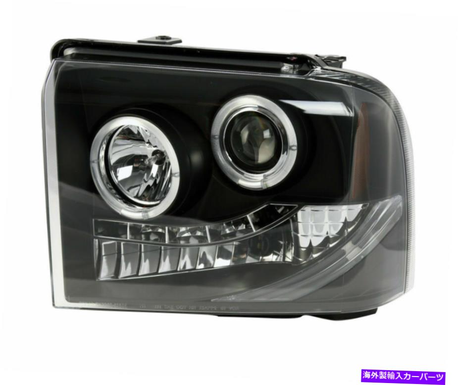 USヘッドライト Ford Excursion 2005のための新しい運転者側Haloプロジェクターヘッドライトブラック New Driver Side Halo Projector Headlight Black For Ford Excursion 2005【並行輸入品】
