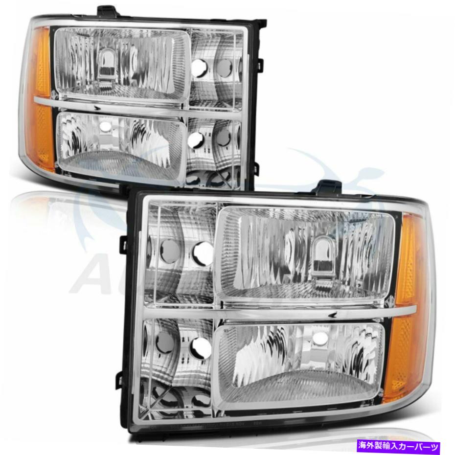 USヘッドライト ヘッドライトアセンブリは2007-2014 GMC Sierra 1500 2500HD 3500HDヘッドランプペア Headlights Assembly Fits 2007-2014 GMC Sierra 1500 2500HD 3500HD Headlamps Pair【並行輸入品】
