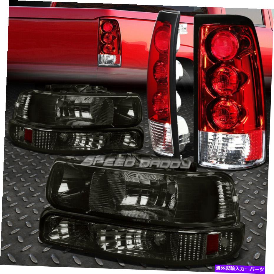 USヘッドライト 99-02シボリーシルバラードのための煙のアンバーバンパーヘッドライト+クリアアルテッツァテールライト SMOKE AMBER BUMPER HEADLIGHT+CLEAR ALTEZZA TAIL LIGHT FOR 99-02 CHEVY SILVERADO【並行輸入品】