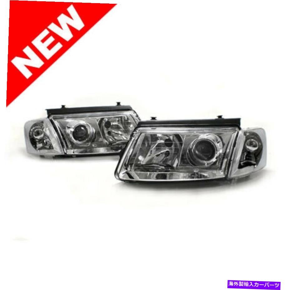 USヘッドライト 97-01 VW Passat B5 EuroプロジェクターヘッドライトW /コーナーライト - クロム 97-01 VW PASSAT B5 EURO PROJECTOR HEADLIGHTS W/ CORNER LIGHTS - CHROME【並行輸入品】