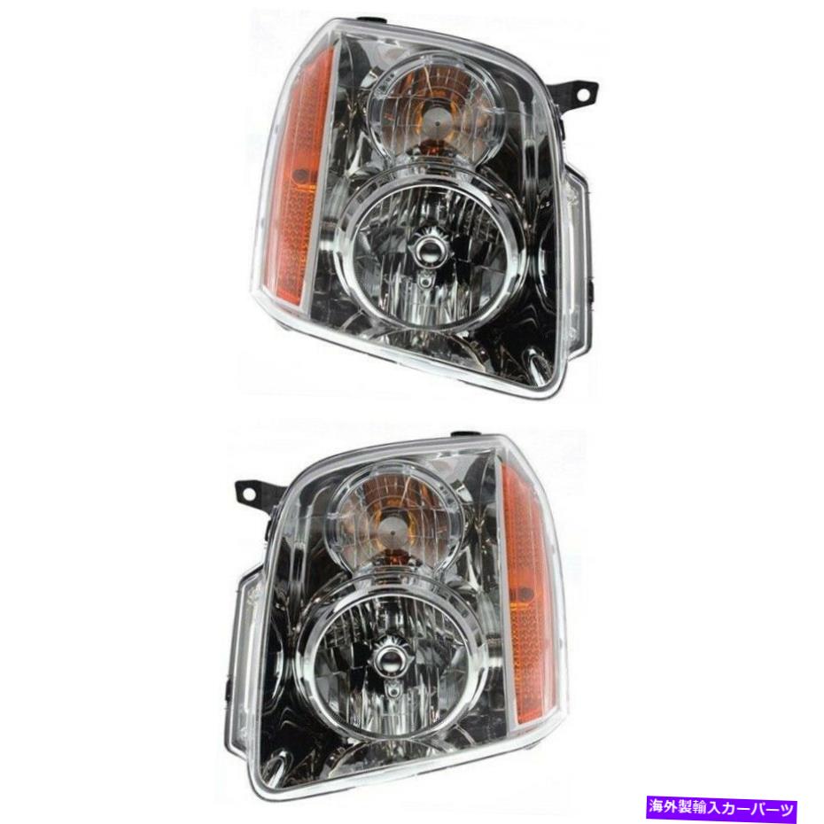 USヘッドライト 2007-2014 GMC Yukon XL 1500 2500ヘッドライトヘッドランプの交換左右セット 2007-2014 GMC Yukon XL 1500 2500 Headlights HeadLamps Replacement Left+Right Set【並行輸入品】