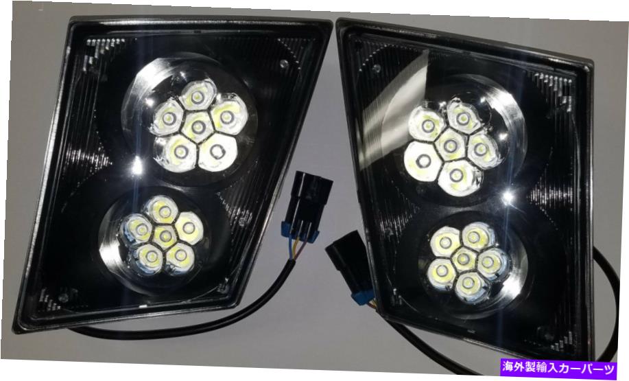 USヘッドライト Volvo VNL 2004+ 17 LEDフォグライトランプLEDバンパー旅客＆ドライバペアセット Volvo Vnl 2004+ 17 Led Fog Light Lamp Led Bumper Passenger & Driver Pair Set【並行輸入品】