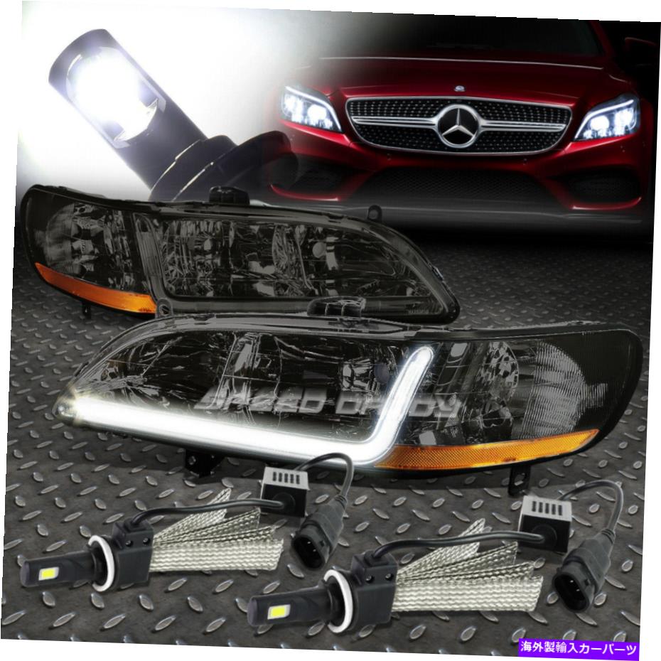 USヘッドライト 喫煙ヘッドライト+琥珀色の角+ DRL + 6000KホワイトLEDシステムは98-02 Accord CG SMOKED HEADLIGHT+AMBER CORNER+DRL+6000K WHITE LED SYSTEM FOR 98-02 ACCORD CG【並行輸入品】 43,202円