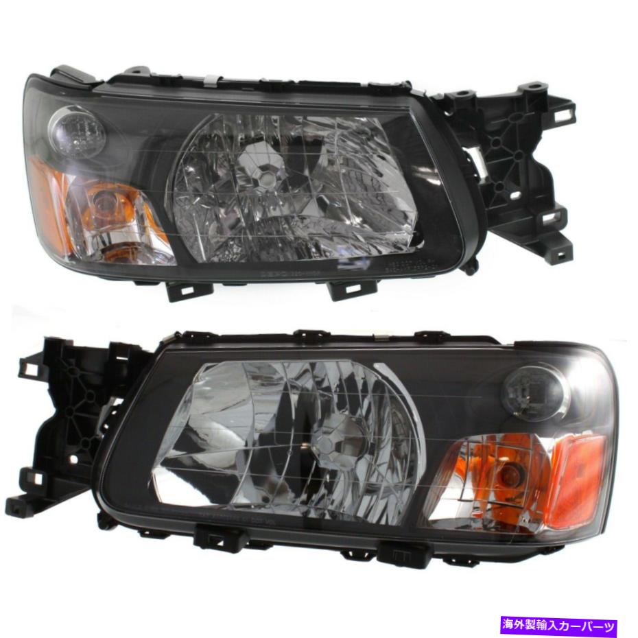 USヘッドライト Headlight 2005 Subaru Forester forester for subaru forest aleser allb 2pc Headlight Set For 2005 Subaru Forester Left and Right With Bulb 2Pc【並行輸入品】
