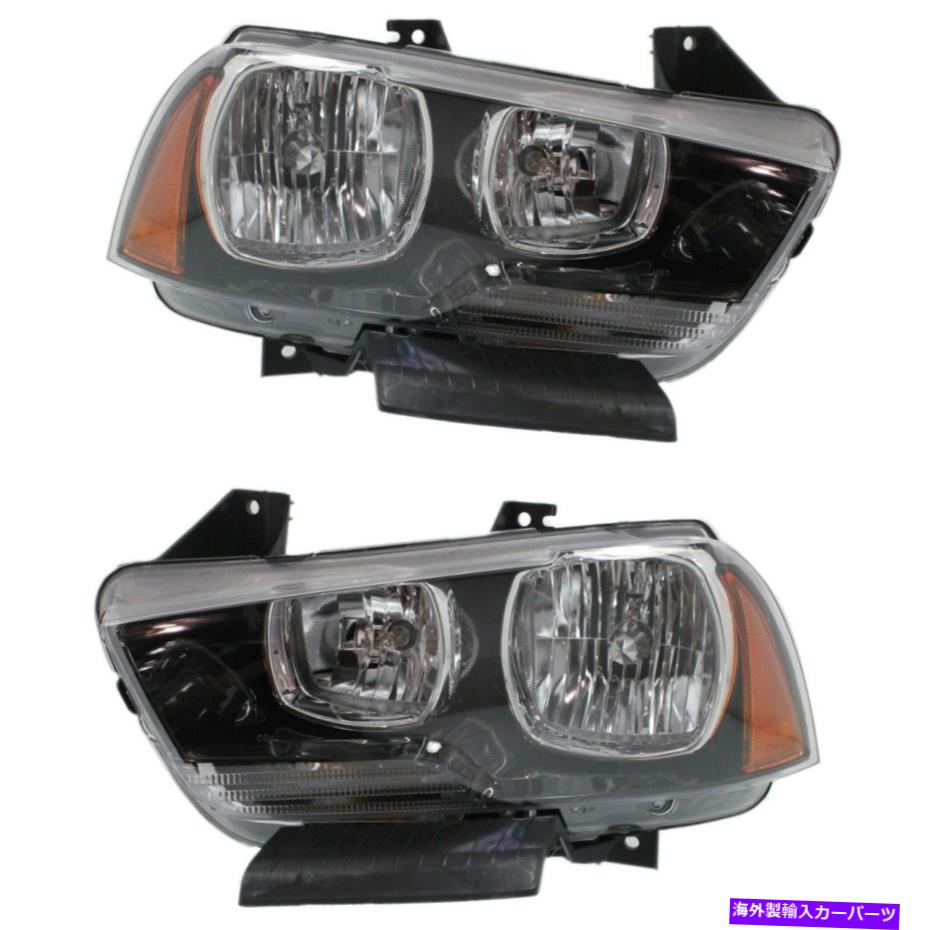 USヘッドライト 2011-2014のためのヘッドライトセット電球2pcと左右のドッジ充電器 Headlight Set For 2011-2014 Dodge Charger Left and Right With Bulb 2Pc【並行輸入品】 43,202円