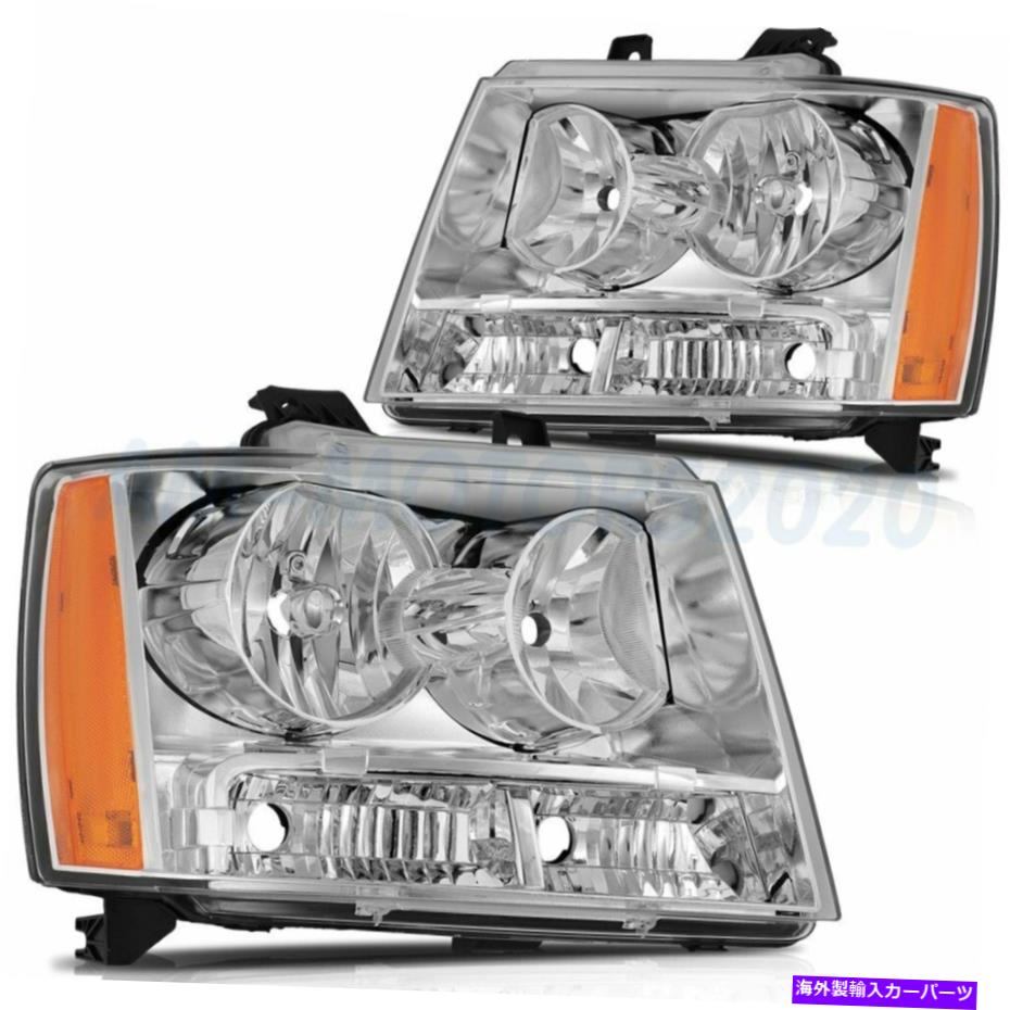 USヘッドライト 2007年から2014年のヘッドライトアセンブリChevy郊外LEDヘッドランプ交換ペア Headlights Assembly For 2007-2014 Chevy Suburban LED Headlamps Replacement Pair【並行輸入品】