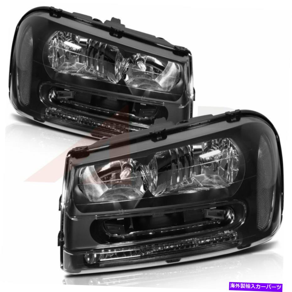 USヘッドライト Black Fits 2002-2009 Chevy Chevrolet Trailblazer置換ヘッドライトアセンブリ Black Fits 2002-2009 Chevy Chevrolet Trailblazer Replacement Headlights Assembly【並行輸入品】 43,202円