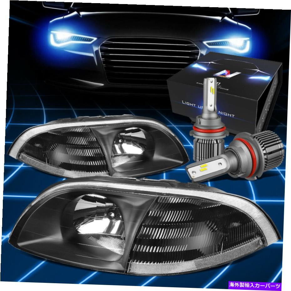 USヘッドライト FIT 1999-2003フォードウィンドススタールOEスタイルヘッドライトW / LEDキット+クールファンブラック/クリア Fit 1999-2003 Ford Windstar OE Style Headlights w/LED Kit+Cool Fan Black/Clear【並行輸入品】 43,202円