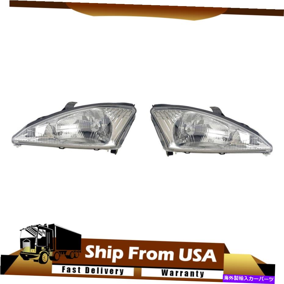 USヘッドライト 左右2倍のドーマンヘッドライトアセンブリは2000-2001フォーカスFOCUS_WTにフィット Left Right 2X Dorman Headlight Assembly fits 2000-2001 FORD FOCUS_WT【並行輸入品】