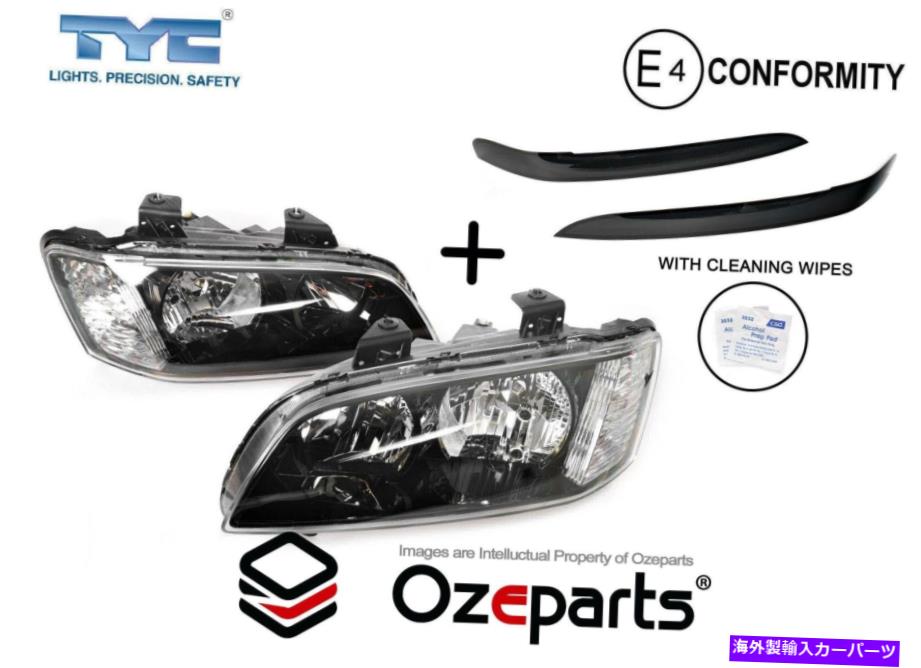 USヘッドライト セット/ペアLH + RHヘッドライト+まぶたのBLK for Holden VE Berlina Omega SV6 SS 06~10 Set/Pair LH+RH Head Light + Eyelids BLK For Holden VE Berlina Omega SV6 SS 06~10【並行輸入品】
