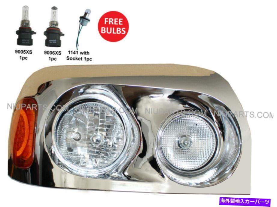 USヘッドライト LEDコーナーランプRHフィット付ヘッドライトクロム：FreightLiner Century 2004-2015 Headlight Chrome with LED Corner Lamp RH Fit: Freightliner Century 2004-2015【並行輸入品】