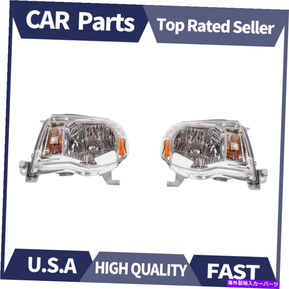 USヘッドライト TYC左+右ヘッドライトヘッドランプアセンブリキット2PCS TACOTA TACOMA 2005-2011 TYC Left+Right Headlight Headlamp Assembly Kit 2PCS For Toyota Tacoma 2005-2011【並行輸入品】