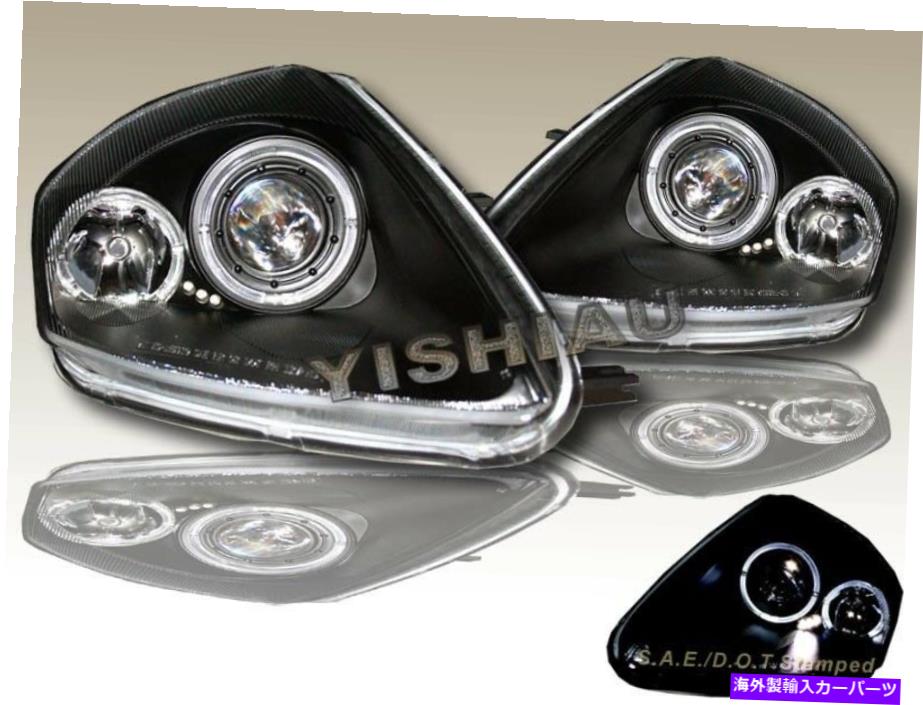 USヘッドライト 00 01 02 03 04 05三菱Eclipseヘッドライトブラック2 Halo LED 2005 2004 2003 00 01 02 03 04 05 Mitsubishi Eclipse Headlights Black 2 Halo LED 2005 2004 2003【並行輸入品】