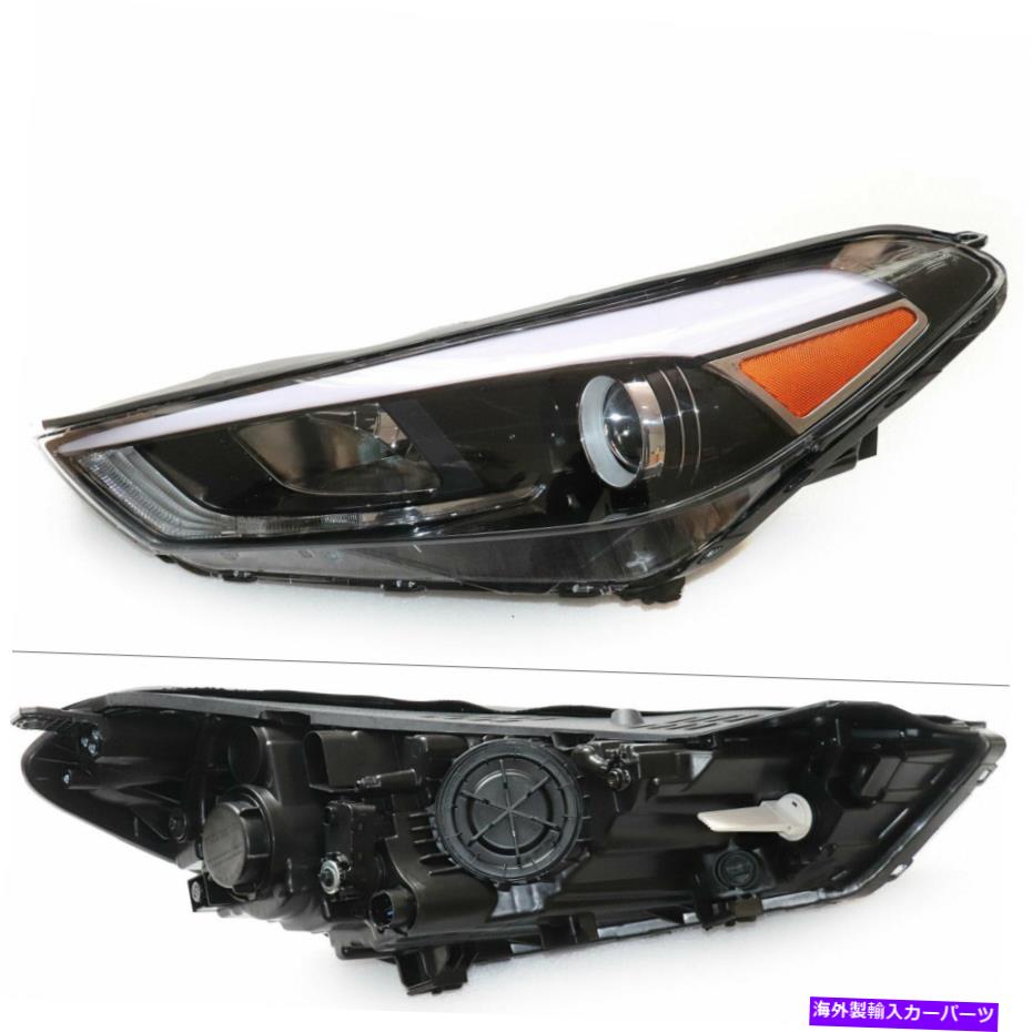 USヘッドライト LEDヘッドライトクリアレンズは2017年2017年2017年通りTucson左運転側 LED Headlight Clear Lens for 2016 2017 2018 Hyundai Tucson Left Driver Side【並行輸入品】
