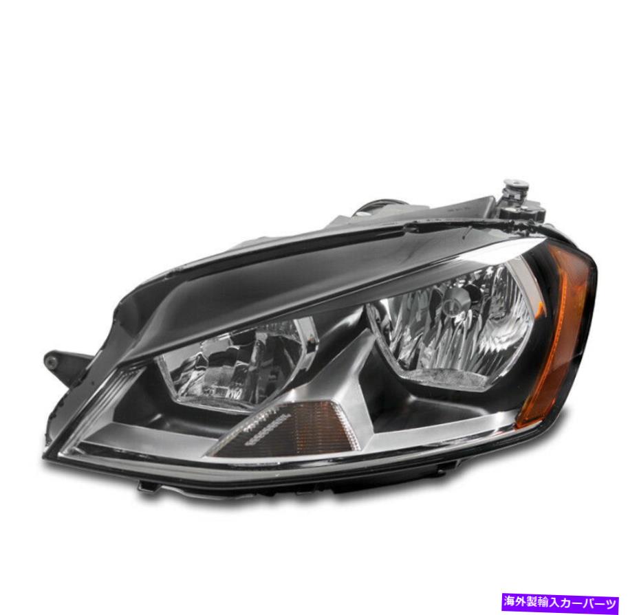 USヘッドライト 2015年2016年2017年VWゴルフ/ GTI MK7ハロゲンヘッドライトランプブラックドライバー左LH For 2015 2016 2017 VW Golf/GTI Mk7 Halogen Headlight Lamp Black Driver Left LH【並行輸入品】