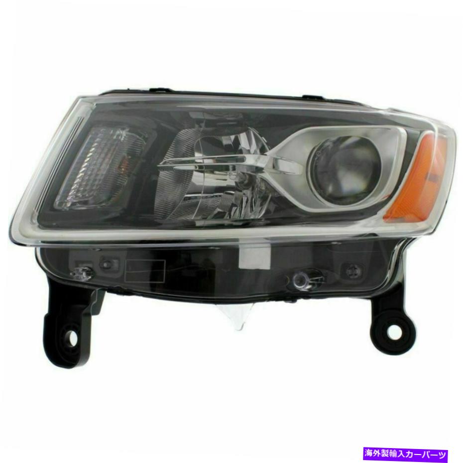 USヘッドライト 2014年2015年2015年2015年ジープグランドチェロキー球根付きブラックハウジング Headlight For 2014 2015 2016 Jeep Grand Cherokee Left Black Housing With Bulb【並行輸入品】