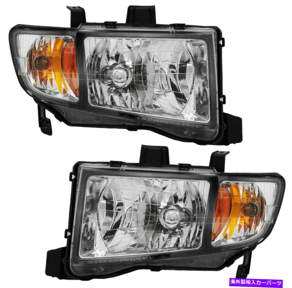 USヘッドライト HOLOGENヘッドライトヘッドランプ新しいペアセット06-08ホンダリッジラインピックアップ Halogen Headlights Headlamps NEW Pair Set for 06-08 Honda Ridgeline Pickup【並行輸入品】 43,202円