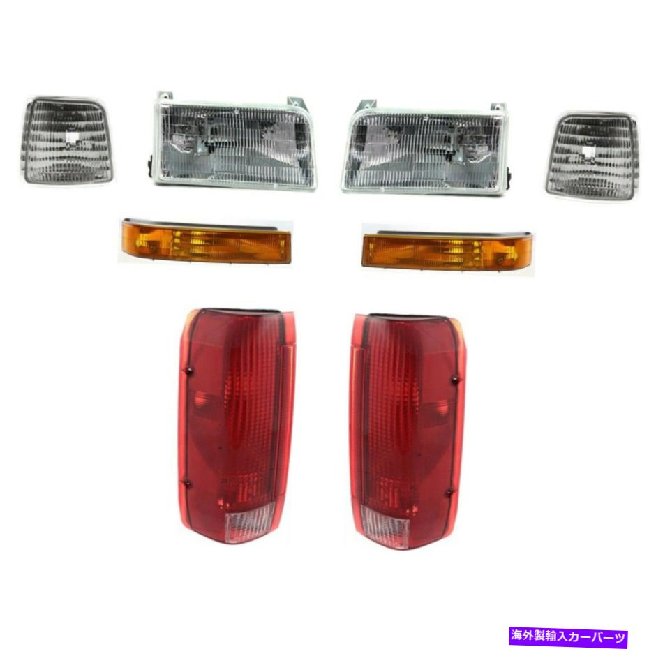 USヘッドライト ヘッドライト駐車場コーナーライト＆テールライト8ピースキットフォードトラック用セット Headlights Parking Corner Lights & Taillights 8 Piece Kit Set for Ford Truck【並行輸入品】 42,262円