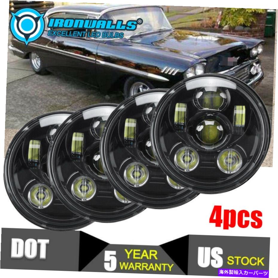 USヘッドライト 4X 5.75「5-3 / 4」プロジェクターLEDヘッドライトCLEAR HI / LOフィットChevy Bel Air 1958-1975 4x 5.75\