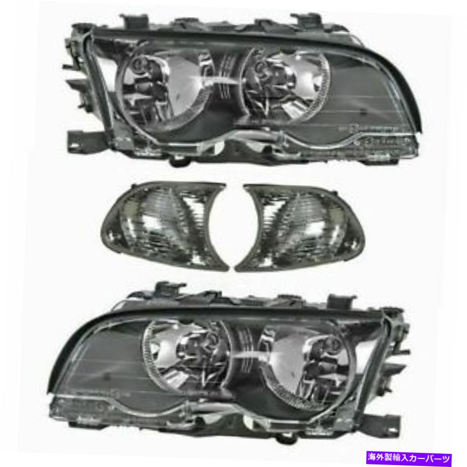 USヘッドライト 323I 325I 330I Coupe 1999 - 2001 Headlight Halogen&Corner右右&右 FOR 323I 325I 330I COUPE 1999 - 2001 HEADLIGHT HALOGEN & CORNER RIGHT & LEFT【並行輸入品】