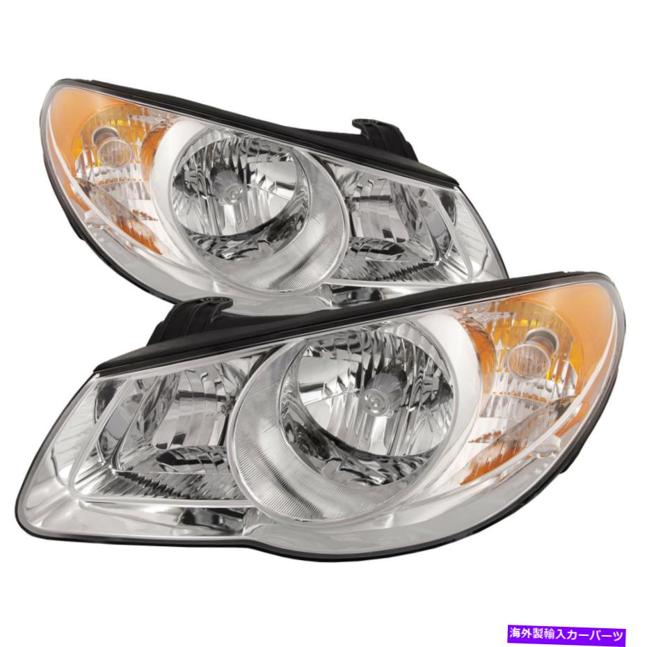 USヘッドライト フィット07-10 Hyundai Elantra 4Dセダンヘッドライトヘッドランプペアセットハロゲン新品 Fits 07-10 Hyundai Elantra 4D Sedan Headlights Headlamps Pair Set Halogen New【並行輸入品】