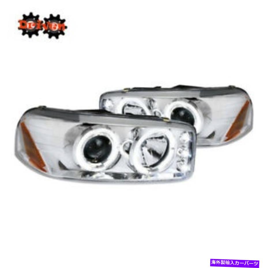 USヘッドライト 99-06 GMC Sierra Yukon DenaliトラックChrome Projectors Dual Halos LED DRL 99-06 GMC Sierra Yukon Denali Truck Chrome Projectors Dual Halos LED DRL【並行輸入品】｜Us Custom Parts Shop USDM