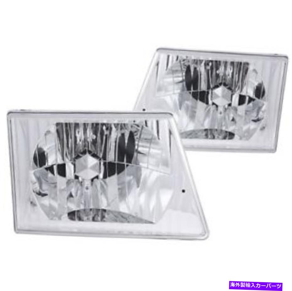USヘッドライト Anzo 111026クリスタルヘッドライトセット。クリアレンズ; 03-04フォードE-150の場合 Anzo 111026 Crystal Headlight Set; Clear Lens; For 03-04 Ford E-150 NEW【並行輸入品】