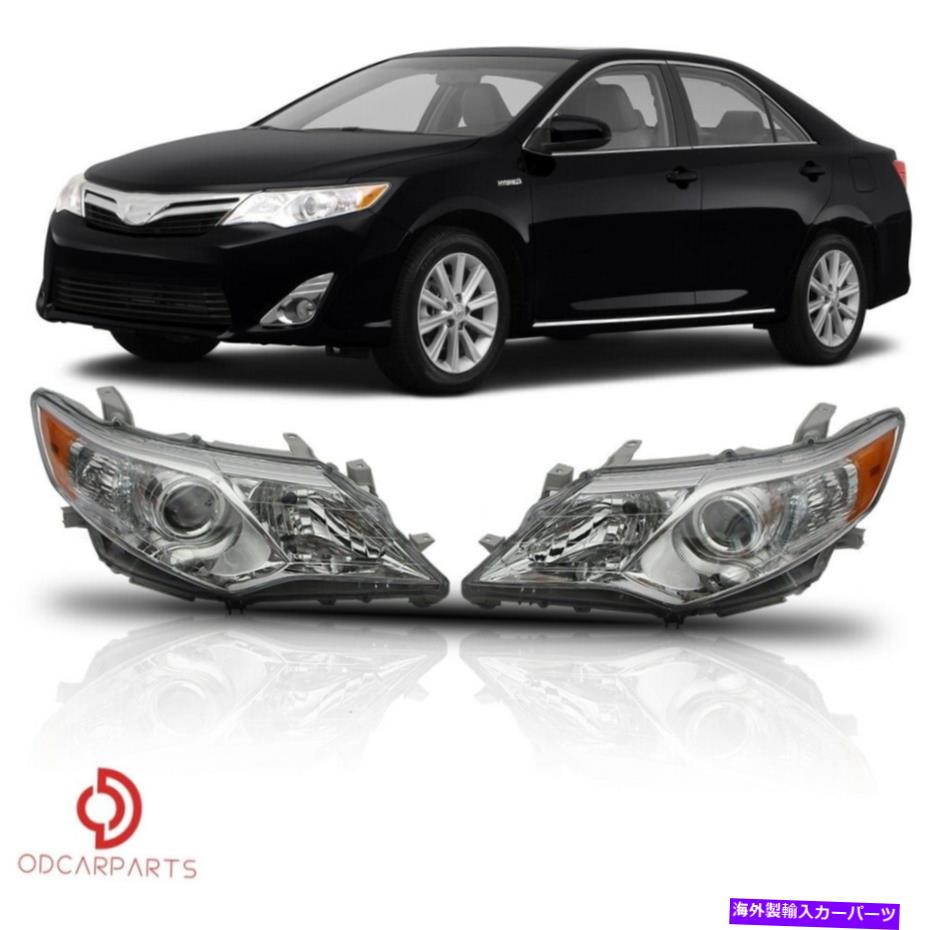 USヘッドライト Toyota Camry 2012 2013 2014ヘッドライトヘッドランプクロームハウジングセット Fits Toyota Camry 2012 2013 2014 Headlights Headlamps Chrome Housing Set【並行輸入品】