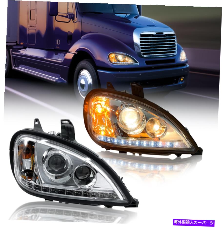 USヘッドライト FreightLiner Columbia旅客サイドヘッドライトLEDクリスタルプロジェクターオプティカアイ Freightliner Columbia Passenger Side Headlight LED Crystal Projector Optical Eye【並行輸入品】