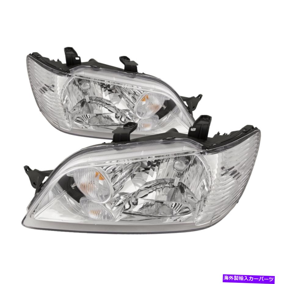 USヘッドライト ヘッドライトクロームハロゲン対左右セットフィット02-2003三菱ランサー Headlights Chrome Halogen Pair Left Right Set Fits 02-2003 Mitsubishi Lancer【並行輸入品】