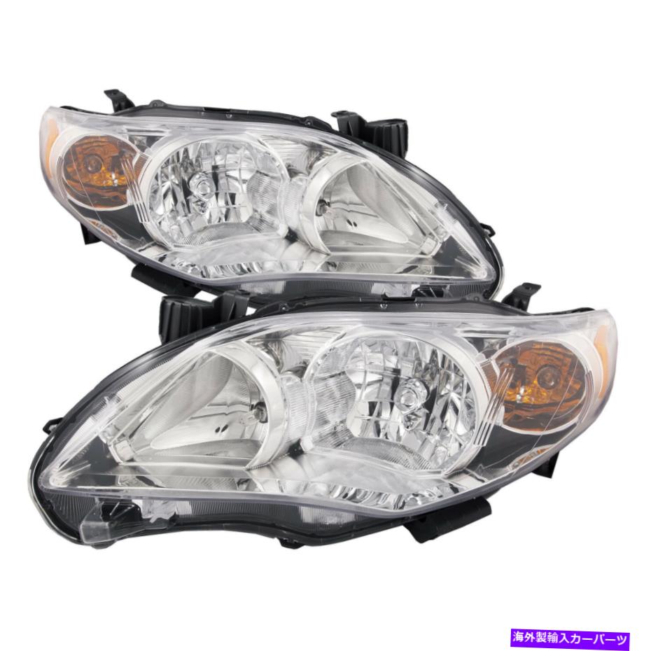 USヘッドライト フィット11~13トヨタカローラヘッドライトセットカナダ建てのドライバー＆旅客サイド Fits 11-13 Toyota Corolla Headlight Set Canada Built Driver & Passenger Side【並行輸入品】