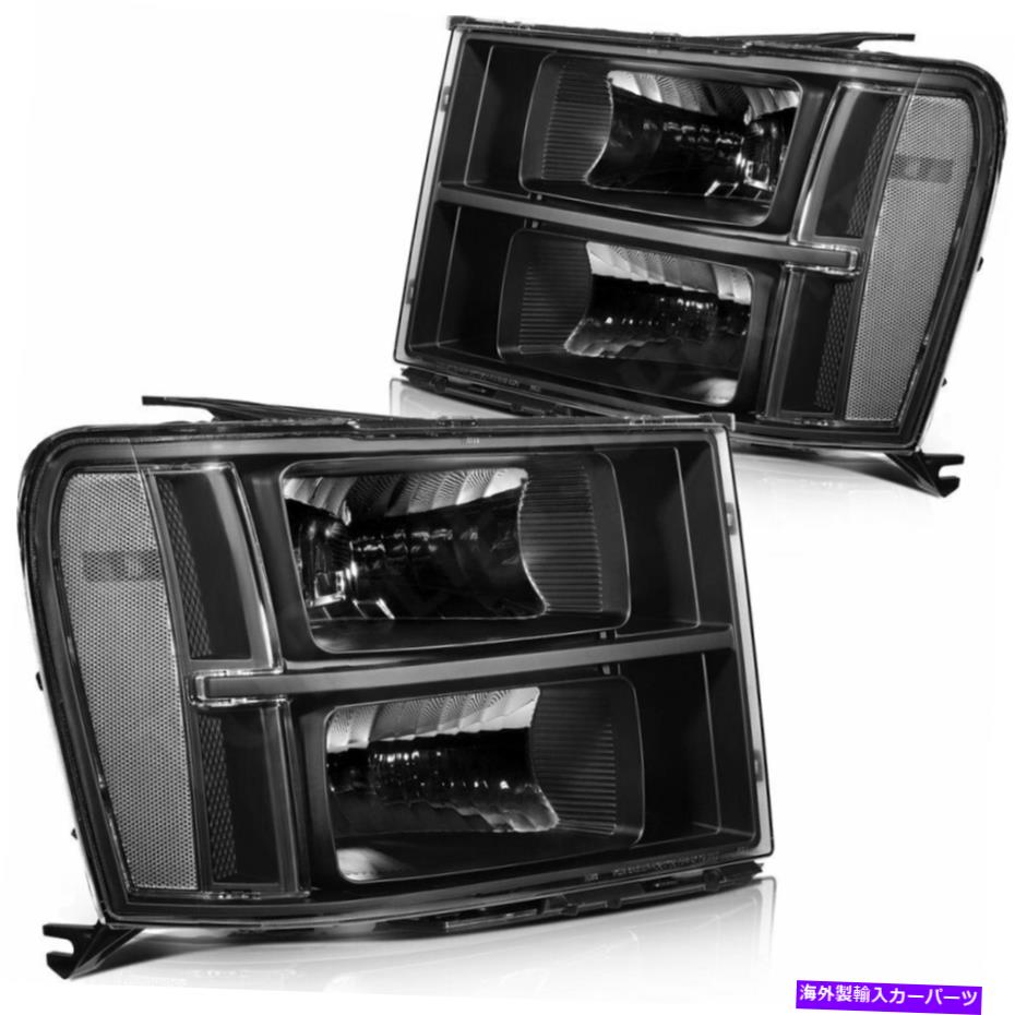 USヘッドライト GMC Sierra 2007-2014ヘッドライトアセンブリのペアは左+右側を置き換えます Pair of For GMC Sierra 2007-2014 Headlights Assembly Replace Left + Right Sides【並行輸入品】｜Us Custom Parts Shop USDM 65,019円