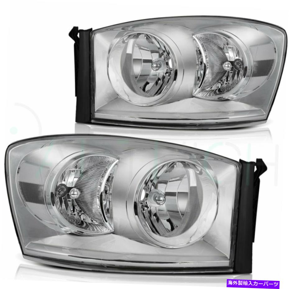 USヘッドライト 06-09 Dodge RAM 2500 3500 3500ヘッドライトアセンブリ透明ランプライトペア置換 For 06-09 Dodge Ram 2500 3500 Headlights Assembly Clear Lamps Light Pair Replace【並行輸入品】