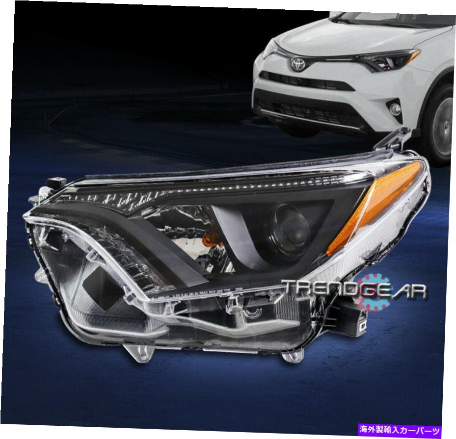 USヘッドライト 2017年2017年2017年2017年トヨタRAV4ハロゲンプロジェクターヘッドライトブラックドライバー左LH For 2016 2017 2018 Toyota RAV4 Halogen Projector Headlight Black Driver Left LH【並行輸入品】 43,202円