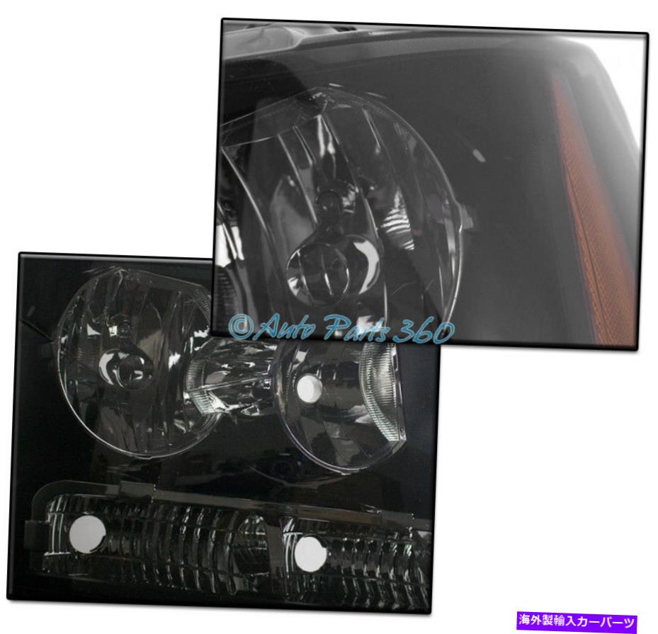 USヘッドライト 07-14シボレ郊外/タホ/ 13アバランシェヘッドライトブラック/スモークW / Bumper DRL LED 07-14 CHEVY SUBURBAN/TAHOE/13 AVALANCHE HEADLIGHTS BLACK/SMOKE W/BUMPER DRL LED【並行輸入品】