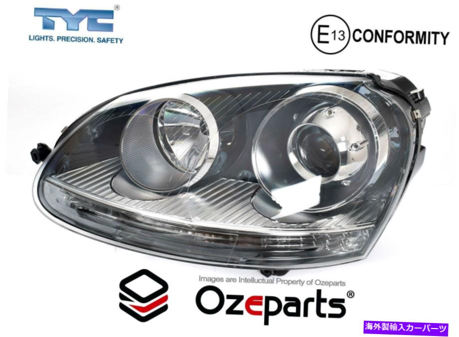 USヘッドライト VWフォルクスワーゲンゴルフR32 05~08用LH左ヘッドライトブラックキセノンHIDプロジェクター LH Left Head Light Black Xenon HID Projector For VW Volkswagen Golf R32 05~08【並行輸入品】
