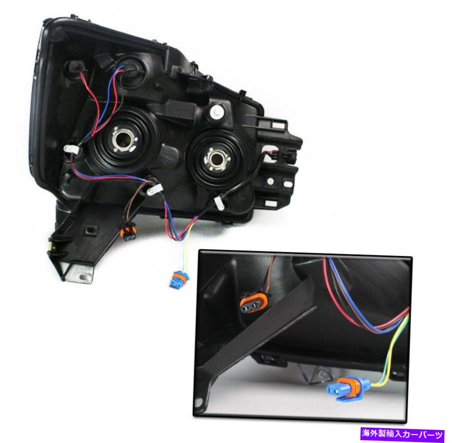 USヘッドライト Crystal ChromeヘッドライトランプW / DRL LEDセット2005-2007 Armada / 2004-2015 Titan CRYSTAL CHROME HEADLIGHT LAMP W/DRL LED SET FOR 2005-2007 ARMADA/2004-2015 TITAN【並行輸入品】