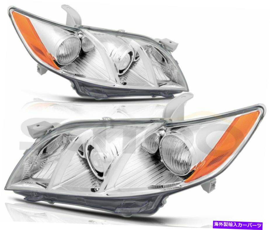 USヘッドライト TOYOTA CAMRY 2007-2009フロントヘッドライトアセンブリセットドライバー+旅客灯 Fits Toyota Camry 2007-2009 Front Headlights Assembly Set Driver+Passenger Lamp【並行輸入品】