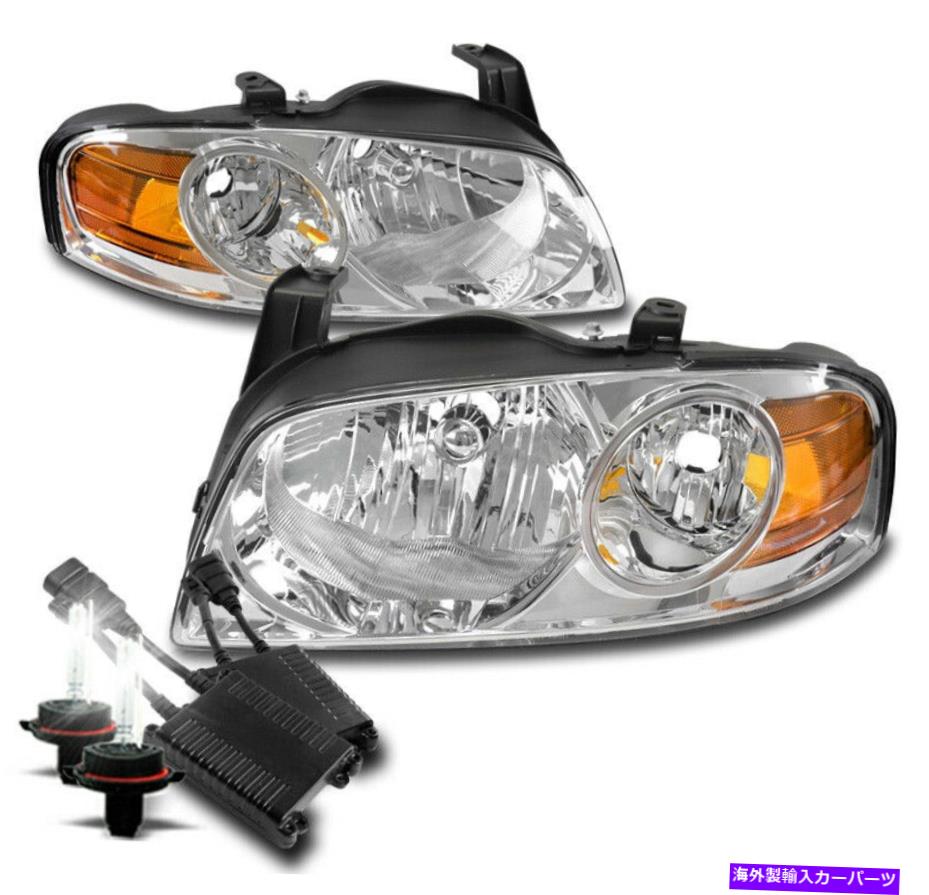 USヘッドライト 2004年2005年2006年SERSRA SE-Rスタイルクローム交換ヘッドライト+ 50W 6000K HID For 2004 2005 2006 Sentra SE-R Style Chrome Replacement Headlight +50W 6000K HID【並行輸入品】