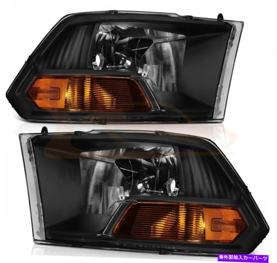 USヘッドライト 2009-2012 Dodge RAM 1500ヘッドライト組立ドライバー+旅客サイズセットペア For 2009-2012 Dodge Ram 1500 Headlights Assembly Driver+Passenger Sides Set Pair【並行輸入品】