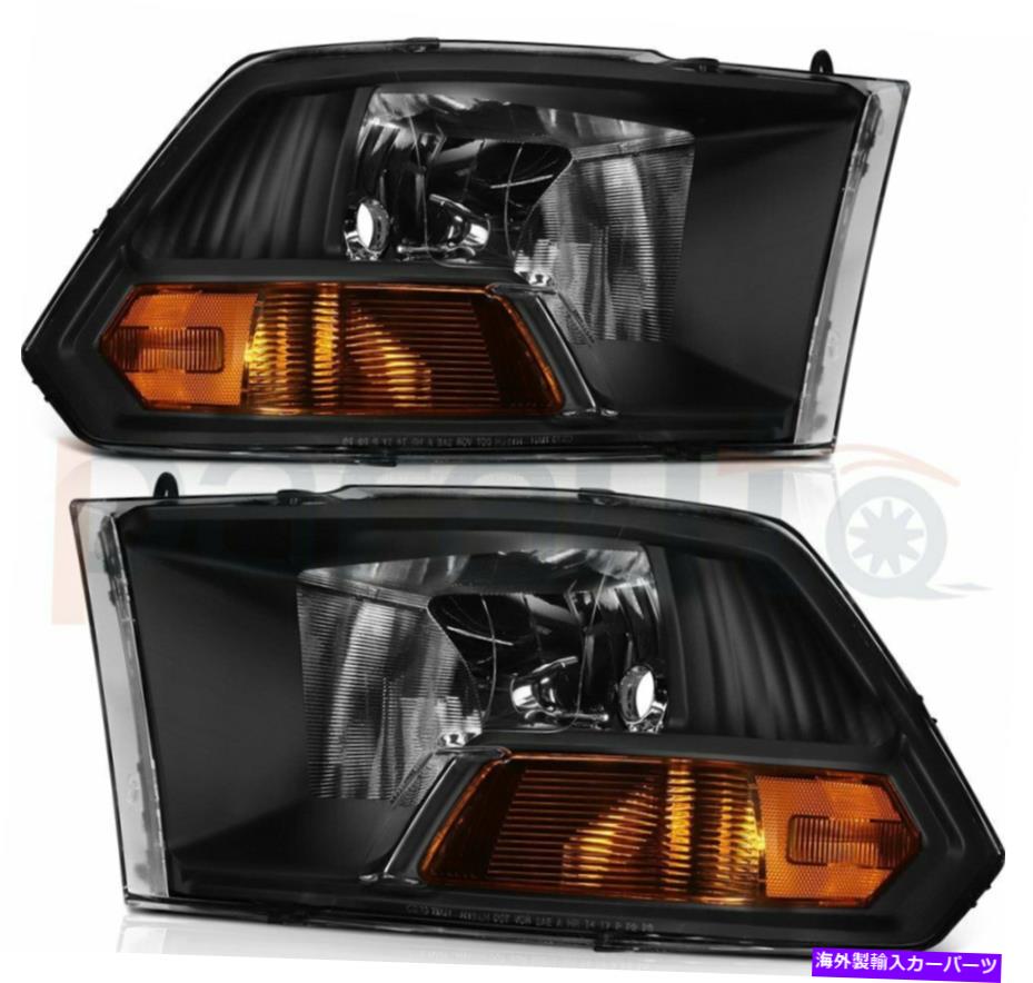 USヘッドライト Dodge RAM 1500 2009-2012ヘッドライトドライバー+旅客サイズセット交換 For Dodge Ram 1500 2009-2012 Headlights Driver + Passenger Sides Set Replacement【並行輸入品】