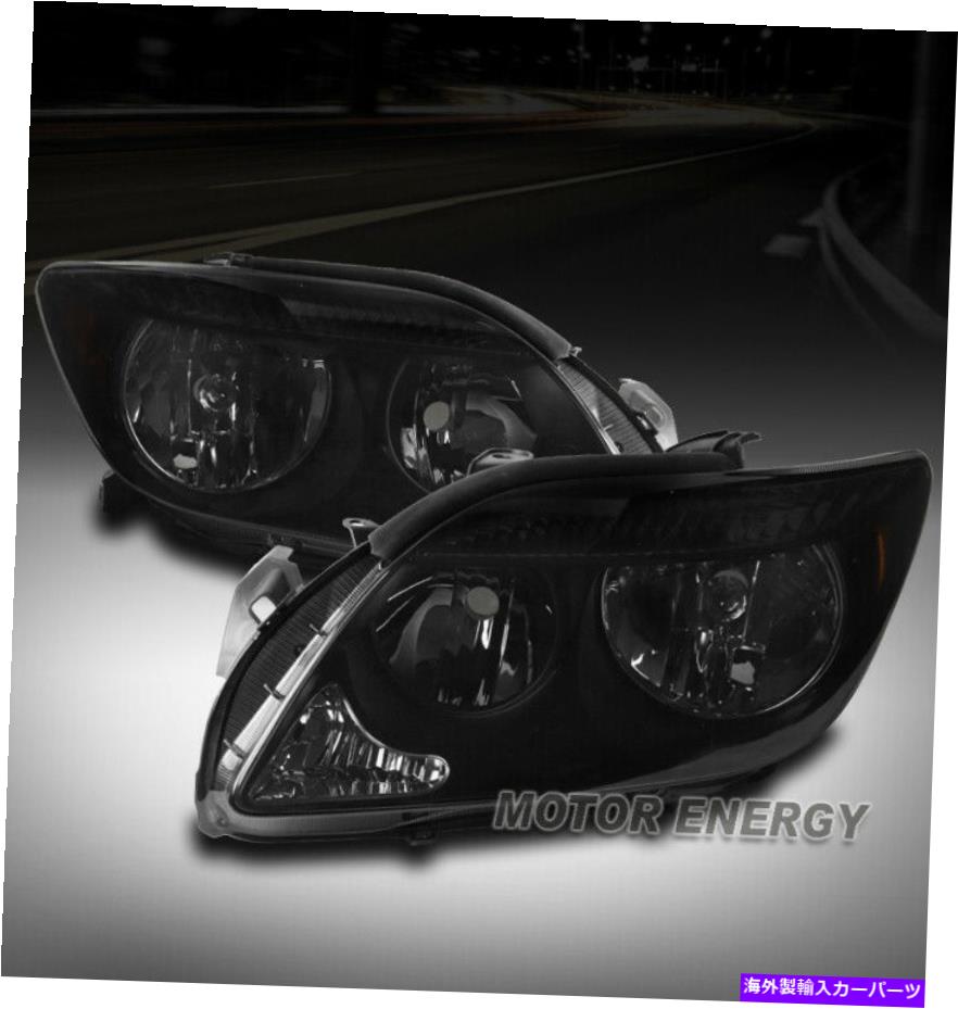 USヘッドライト 05 06 07 SCION TC交換ヘッドライトヘッドランプブラック/スモーク左+右ペア FOR 05 06 07 SCION TC REPLACEMENT HEADLIGHT HEADLAMP BLACK/SMOKE LEFT+RIGHT PAIR【並行輸入品】
